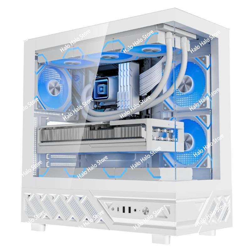 Pc Gaming White - حافظة كمبيوتر White Seaview ATX من