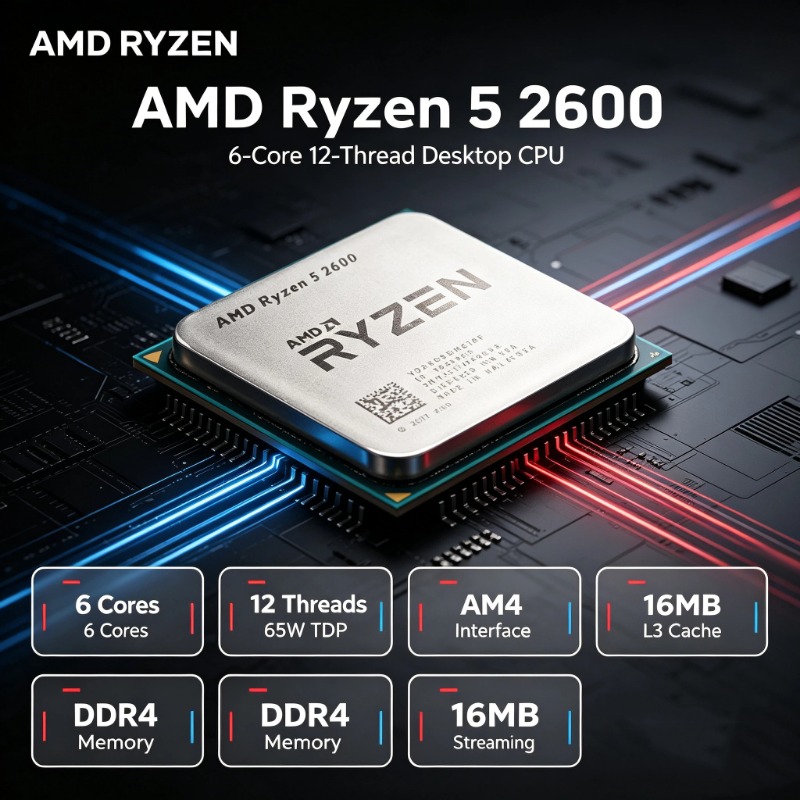 Pc Gaming Cpu - معالج AMD Ryzen 5 2600 R5