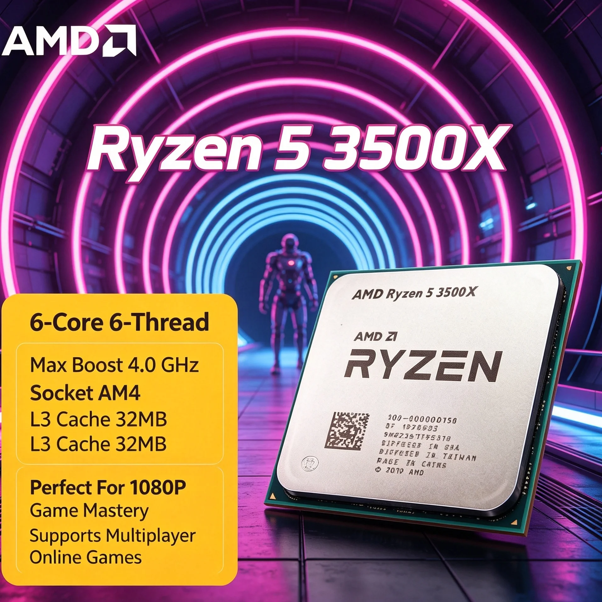 Pc Gaming Cpu - معالج AMD Ryzen 5 3500X للكمبيوتر