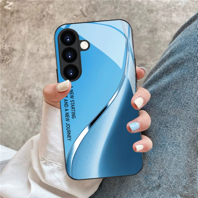 Pc Case Tempered Glass - غطاء هاتف مصنوع من زجاج مقوى