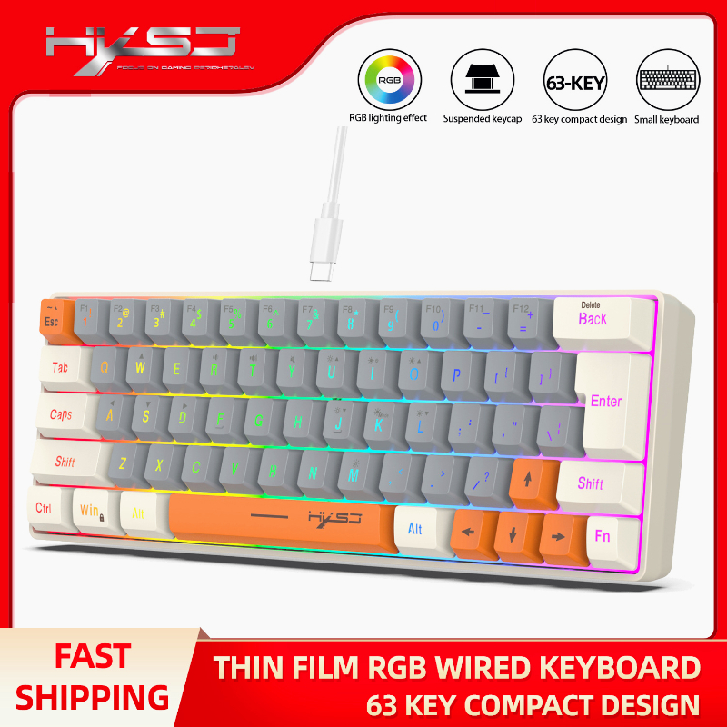 لوحة مفاتيح RGB سلكية USB بـ 6 - مراجعة Pc Gaming Orange وسعره