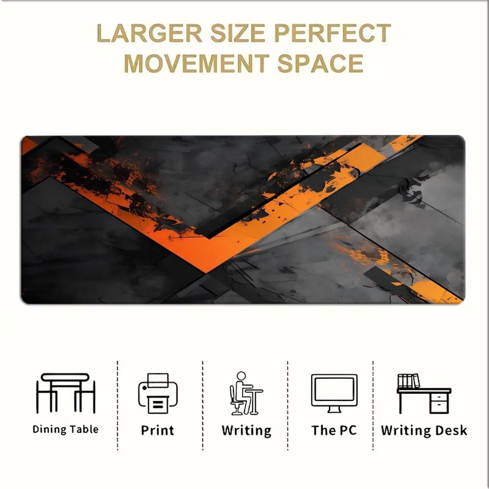 بساط مكتب كبير بتصميم هندسي مت - مراجعة Pc Gaming Orange وسعره