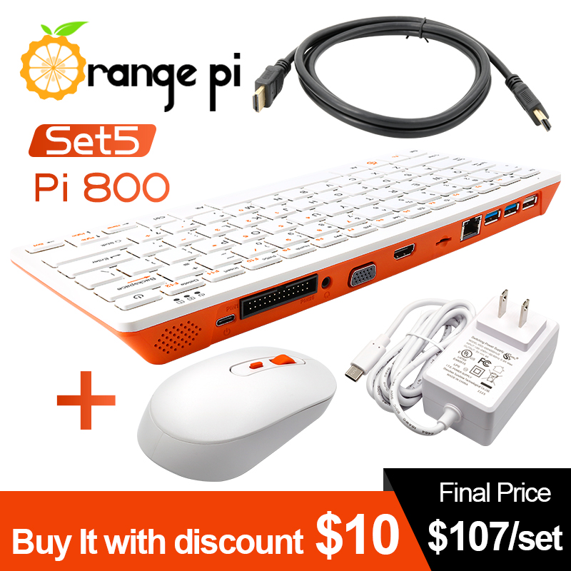 Orange Pi 800+5V4A Type-C مزود - مراجعة Pc Gaming Orange وسعره