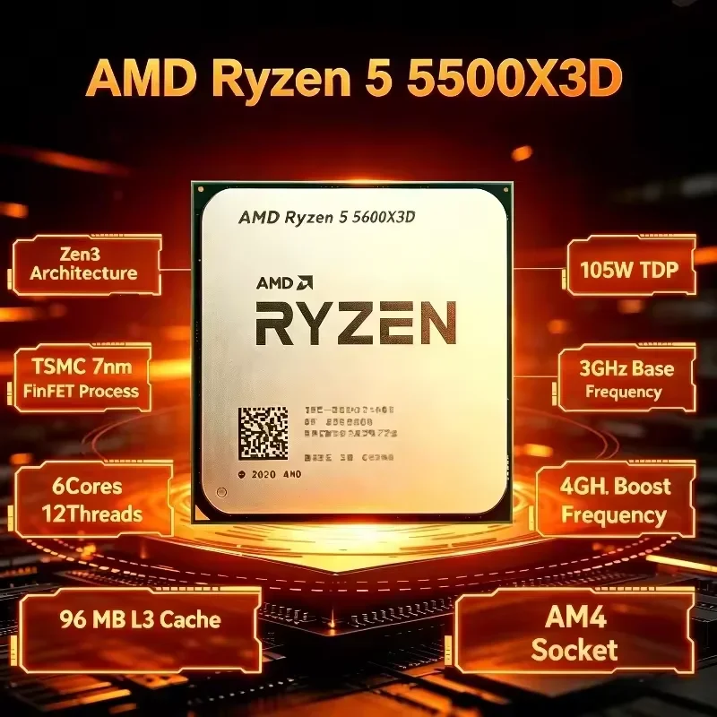 معالج AMD Ryzen 5 5500X3D R5 5 - مراجعة Amd Cpu Ryzen 5 وسعره