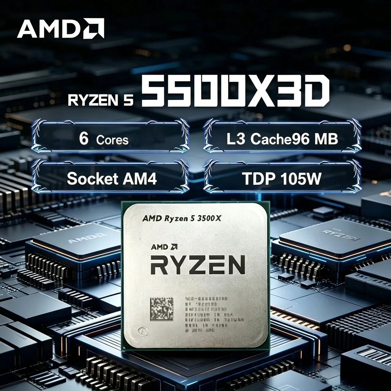 معالج AMD Ryzen 5 5500X3D R5 5 - مراجعة Amd Cpu Ryzen 5 وسعره