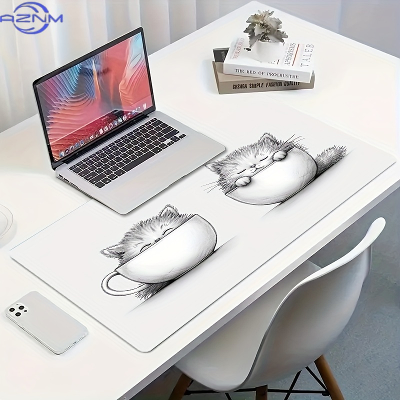 وسادة فأرة ألعاب بتصميم قطتين  - مراجعة Pc Gaming Orange وسعره