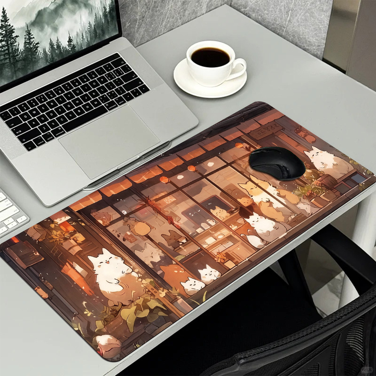 لوحة ماوس ألعاب ممتدة بتصميم ق - مراجعة Pc Gaming Cafe وسعره