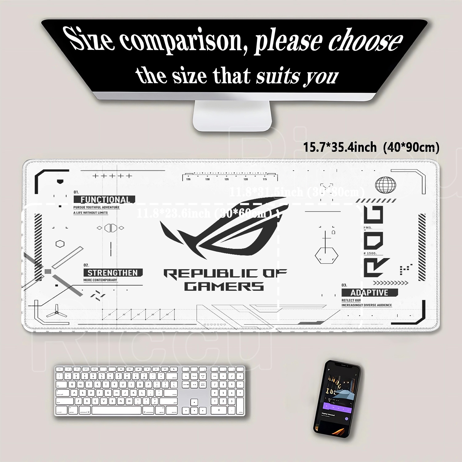 لوحة ماوس كبيرة للألعاب من R-R - مراجعة Pc Gaming Asus وسعره