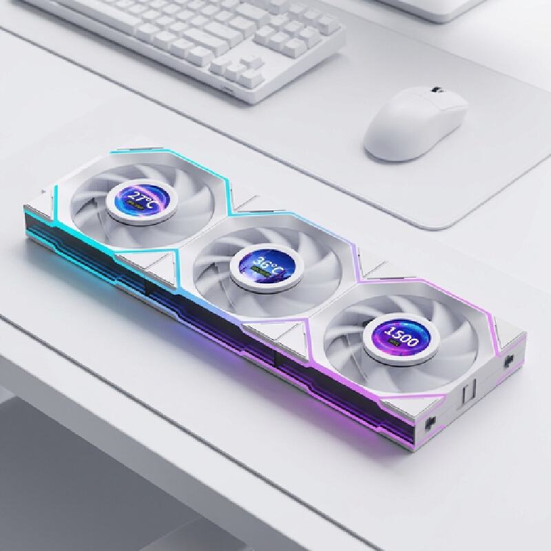 مروحة تبريد 12 سم بشفرات عكسية - مراجعة Pc Gaming White وسعره